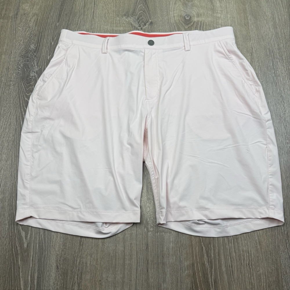 Redvanly Hanover Pull On Golf Shorts Light Pink 8.5" Inseam Men's Size XXL